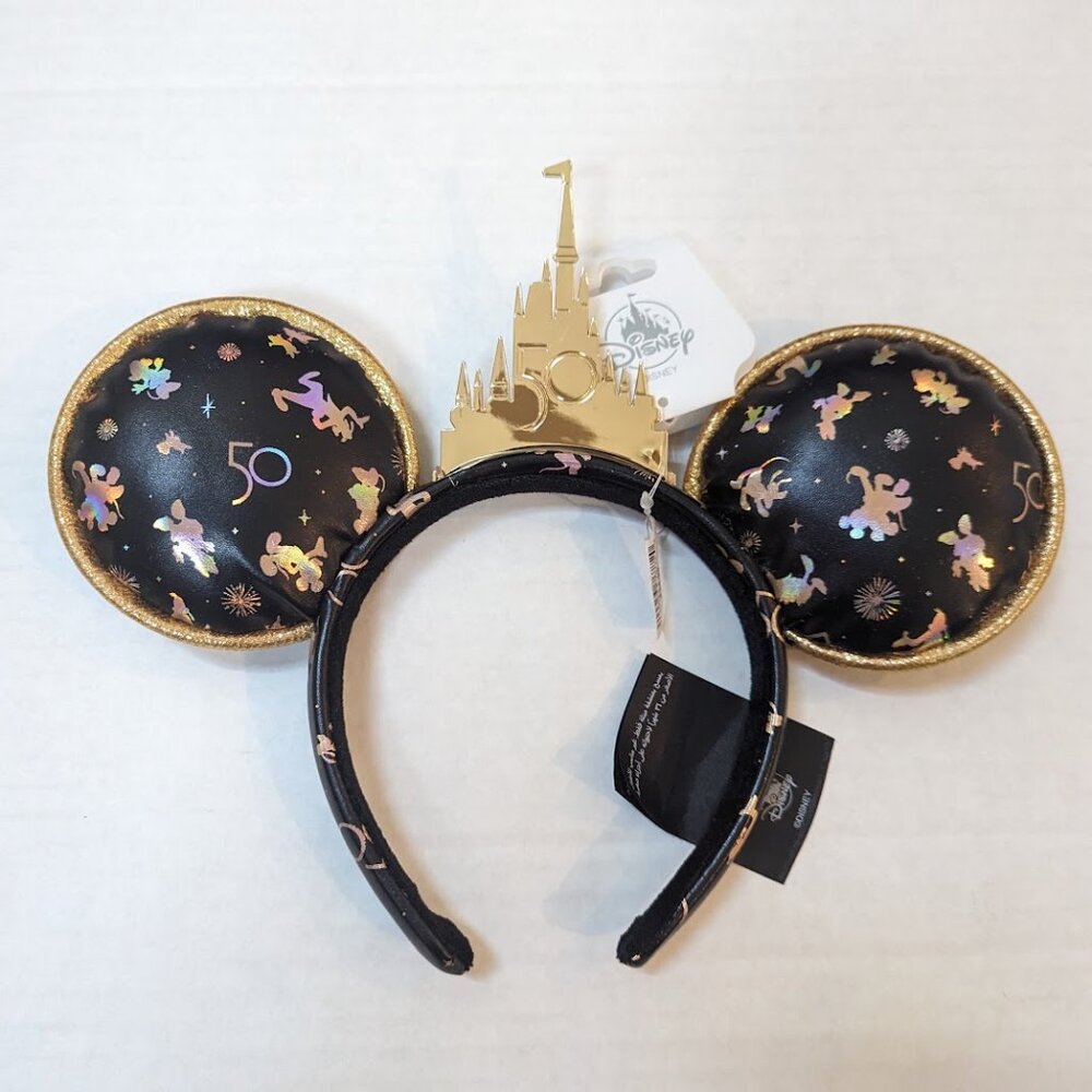 Disney Parks 50th Anniversary Mickey Minnie Mouse Grand Finale Ears Headband NEW